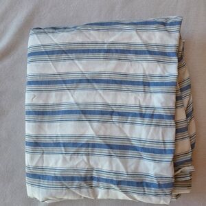 New Striped Blue and Green King Sized Flat Sheet